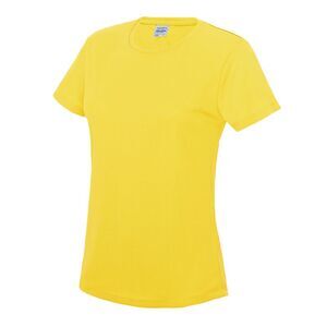 Just Cool Womens/Ladies Sports Plain T-Shirt / Sun Yellow